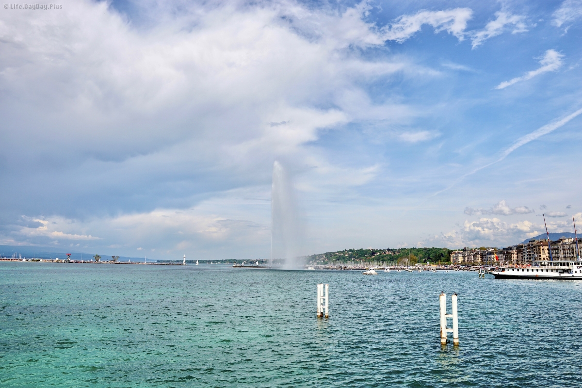 日内瓦胡上的喷泉