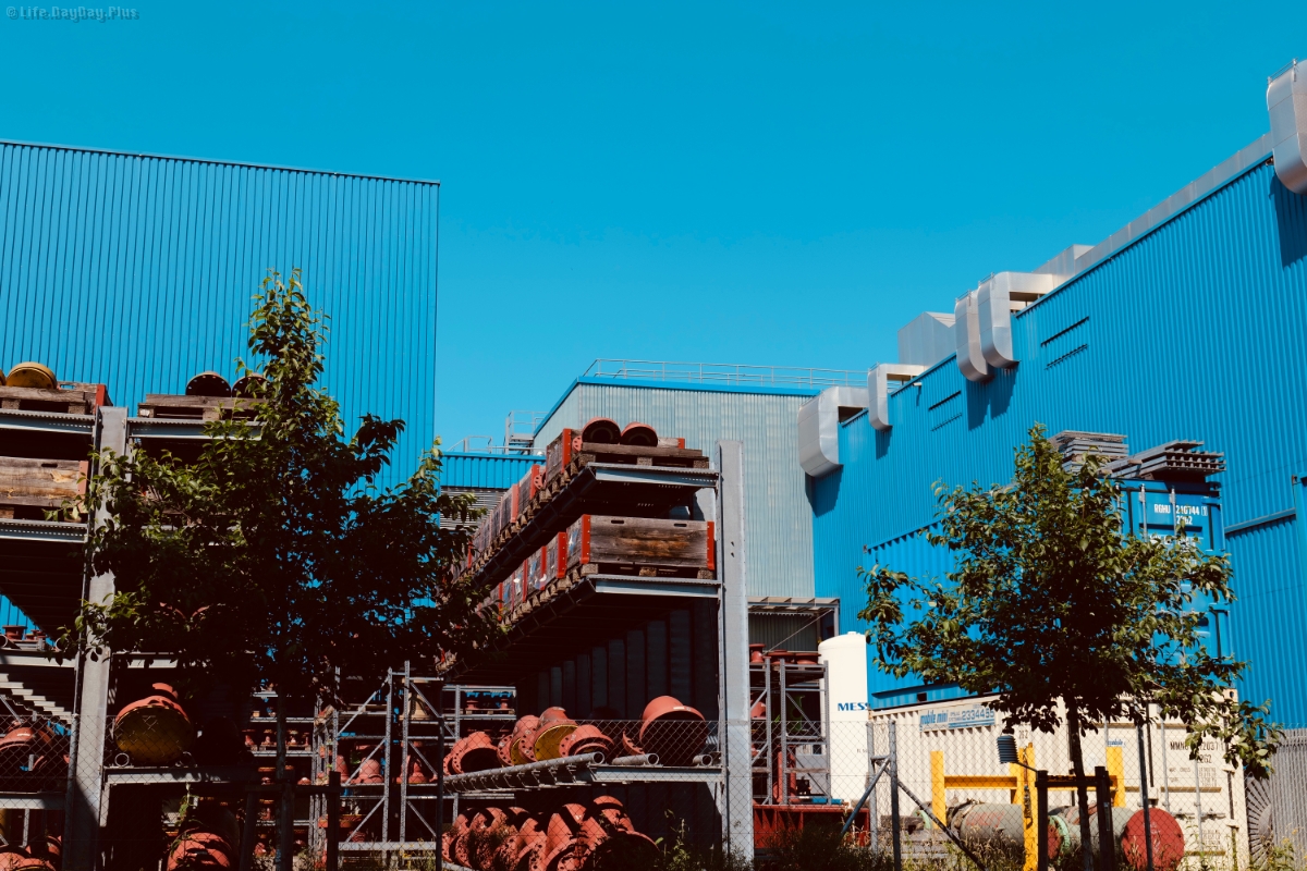 Factory under Blue Sky