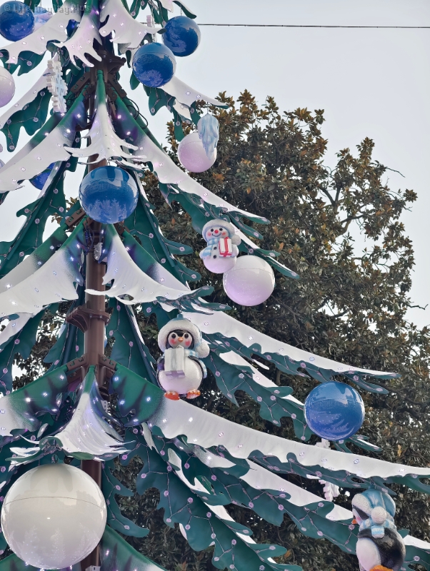 可爱的冬季圣诞树